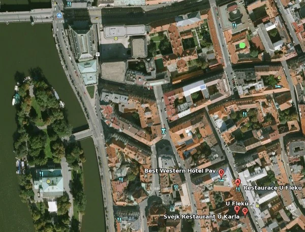 Map of downtown prague