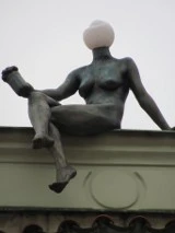 Right girl as lamp